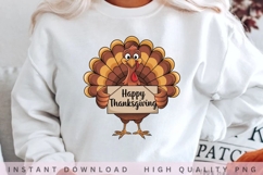 Happy Thanksgiving Turkey PNG Design Product Image 2