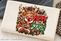 Cozy Highland Cow Fluff The Season Christmas Winter Holiday Product Image 2