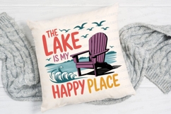 Lake Relaxing Chair Happy Place Graphic Sublimation PNG Product Image 2