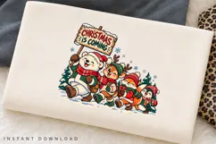 Christmas Is Coming PNG Sublimation Design, Cute Woodland Product Image 2
