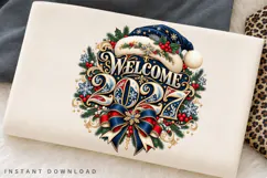 Welcome 2027 Elegant New Year Winter Holiday Celebration PNG Product Image 2