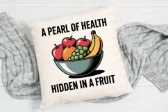 Bowl Of Fresh Fruit Health And Wellness Sublimation PNG Product Image 2