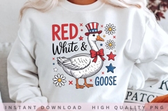 Red White Goose Patriotic PNG Design Product Image 1