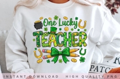 One Lucky Teacher PNG Design Product Image 2