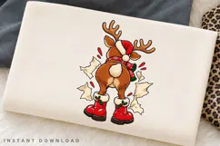 Christmas Reindeer Butt PNG Sublimation Design Product Image 2