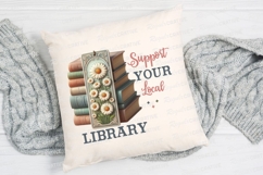 Support Your Local Library Vintage Sublimation PNG Product Image 2