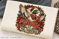 Wing It for Christmas Festive Duck Winter Holiday PNG Product Image 1
