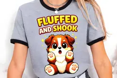 Fluffed And Shook PNG, Cute Shaking Puppy PNG, Funny Dog Product Image 2