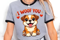 I Woof You PNG, Cute Puppy Love PNG, Funny Dog Lover Product Image 2