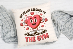 Gym Heart Cartoon Character Fitness Sublimation PNG Product Image 2