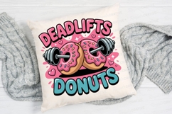 Deadlifts Donuts Vector Graphic Sublimation PNG Product Image 2