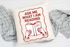 Red Illustration of Hands Holding Open Book Sublimation PNG Product Image 2