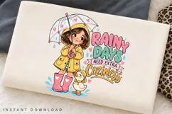 Rainy Days Need Extra Coziness PNG Sublimation Design Product Image 1