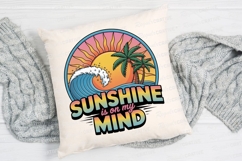 Sunshine Is On My Mind Tropical Beach Scene Sublimation PNG Product Image 2
