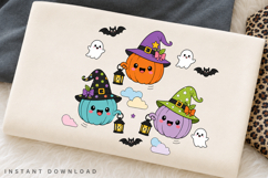 Cute Witch Pumpkin PNG, Pastel Halloween Pumpkins Holding Product Image 2