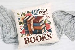 Stack Of Books Floral Design Illustration Sublimation PNG Product Image 2