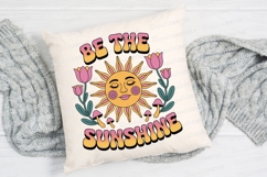 Be The Sunshine Retro Design With Flowers Sublimation PNG Product Image 2