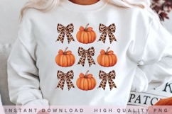 Leopard Bow Pumpkin PNG Bundle Product Image 1