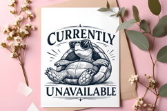 Currently Unavailable Funny Lazy Turtle Vintage Humor Product Image 5