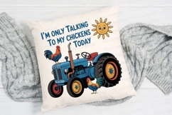 Funny Farm Tractor Chicken Sublimation PNG Product Image 2