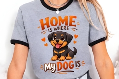 Home Is Where My Dog Is PNG, Cute Rottweiler Puppy PNG Product Image 2