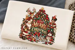A Very Merry Christmas Santa Reindeer Nutcracker Snowman Product Image 2