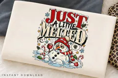 Funny Melting Snowman Christmas Winter Holiday Typography Product Image 2