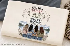 Find Your People PNG Sublimation Design, Four Best Friends Product Image 3