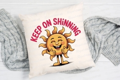 Happy Cartoon Sun Character With Keep On Sublimation PNG Product Image 2
