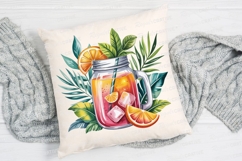Watercolor Illustration of Orange Juice in a Sublimation PNG Product Image 4