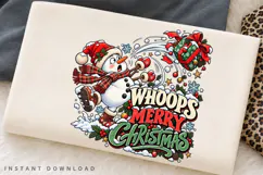 Whoops Merry Christmas Funny Snowman Holiday Gift PNG Design Product Image 2