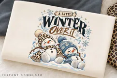 A Little Winter Over It Funny Snowman Winter Christmas Product Image 2
