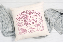 Pink Mermaid Off Duty Beach Vacation Sublimation PNG Product Image 4