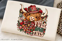 Cute Highland Cow Yule Love This Christmas Winter Holiday Product Image 2