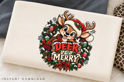 Deer Merry Christmas Winter Holiday PNG, Cute Festive Product Image 2
