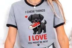 I Chew Things I Love PNG, Funny Naughty Puppy PNG Product Image 2