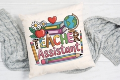 Teacher Assistant Design With Books Apple Sublimation PNG Product Image 2