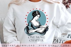 One More Chapter PNG, Vintage Reader Sublimation, Book Lover Product Image 2