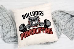Bulldogs Powerlifting Design With Barbell Sublimation PNG Product Image 2