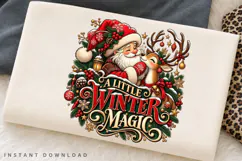 A Little Winter Magic Santa and Reindeer Christmas Holiday Product Image 2