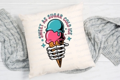 Cartoon Ice Cream Cone Held by Sublimation PNG Product Image 3