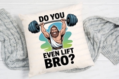 Strongman Lifting Barbell Funny Fitness Sublimation PNG Product Image 3