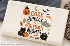 Cozy Spells And Autumn Nights PNG Sublimation Design Product Image 2