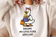 Raising My Little Flock With Love Duck Mom PNG Product Image 2