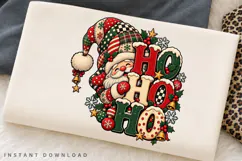 Festive Santa Ho Ho Ho Christmas Winter Holiday PNG Design Product Image 1