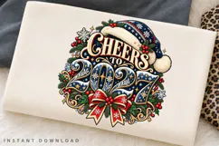 Cheers to 2027 Festive Winter Christmas Holiday Celebration Product Image 2