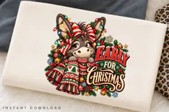 Cute Christmas Donkey Early For Christmas Festive Winter Product Image 2