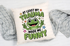 Funny Cartoon Frog Design About Trauma And Sublimation PNG Product Image 2