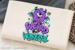 Weird But Wonderful PNG Sublimation Design, Cute Purple Product Image 2