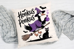 Honkus Ponkus Goose Witch with Black Cat Sublimation PNG Product Image 2